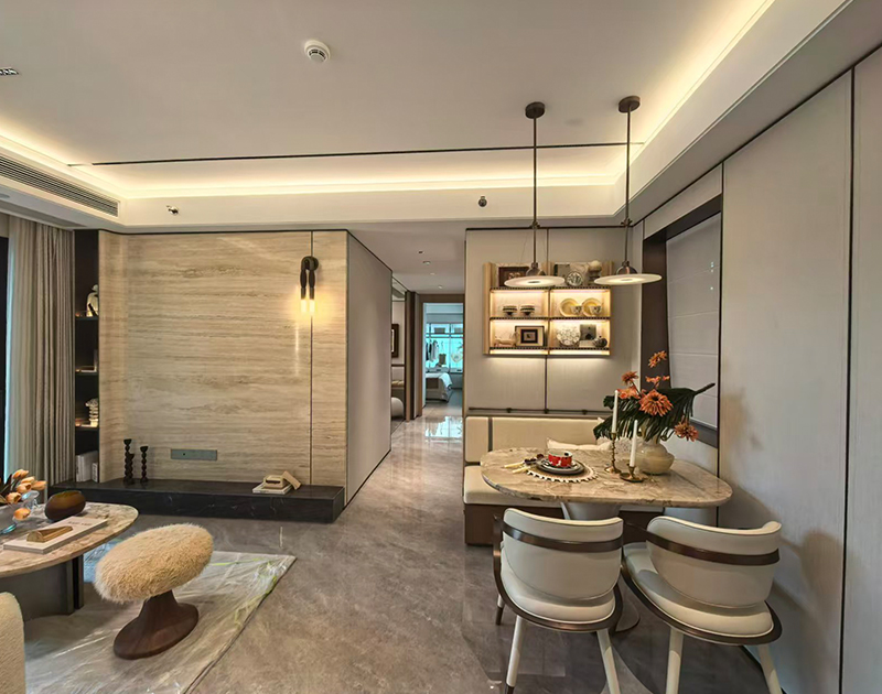 Guided into the restaurant space