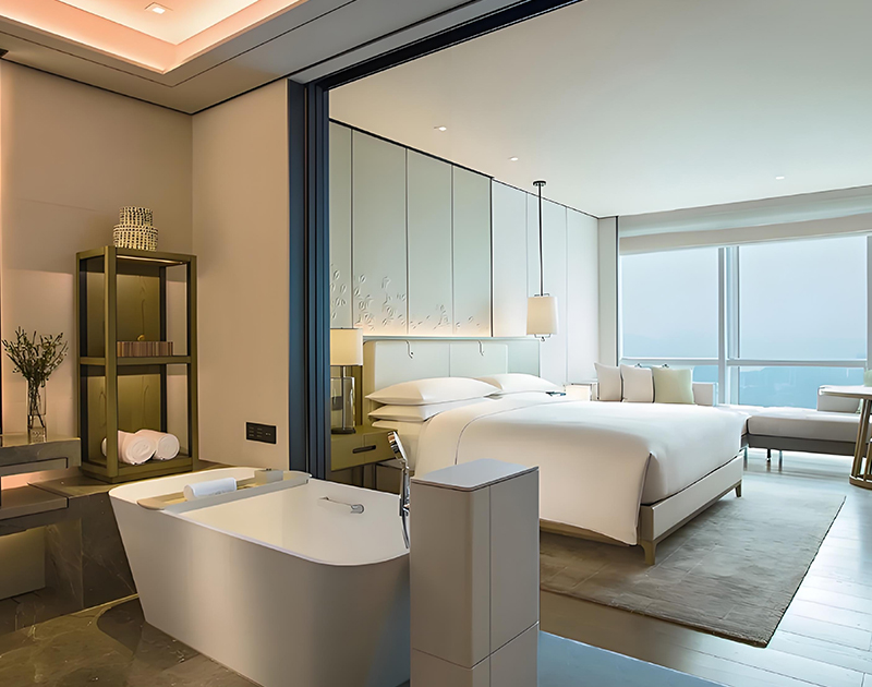 Positioning of guest room fixed decoration and whole-house customization